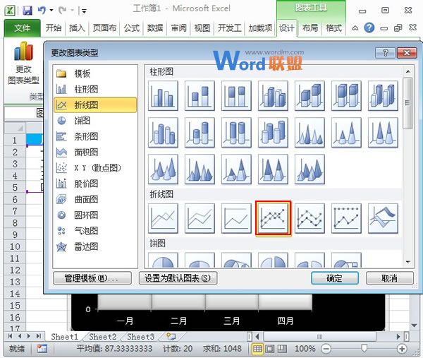 Excel2010图表制作:线柱盈利分析图