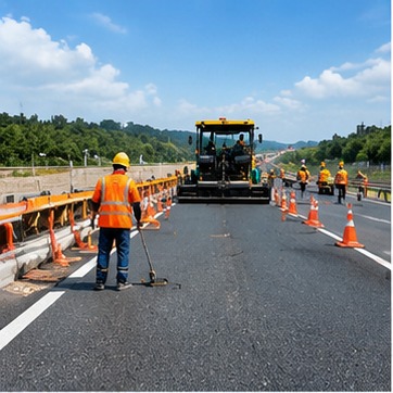 道路工程作业空间示意