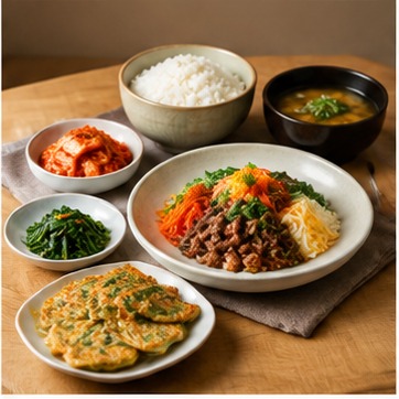 韩式主食小食示意